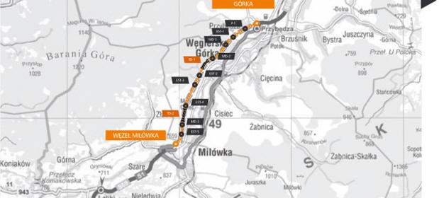 Ze wględu na górzysty teren wykonawca będzie musiał wybudować m.in. dwa tunele o łącznej długości 1,834 km