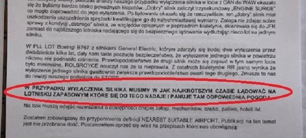 LOT musi się tłumaczyć z awaryjnego lądowania samolotu w Nowym Jorku