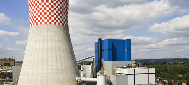 Elektrownia Łagisza należąca do grupy Tauron.