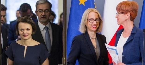 Od lewej: Jadwiga Emilewicz, Jerzy Kwieciński, Teresa Czerwińska, Elżbieta Rafalska